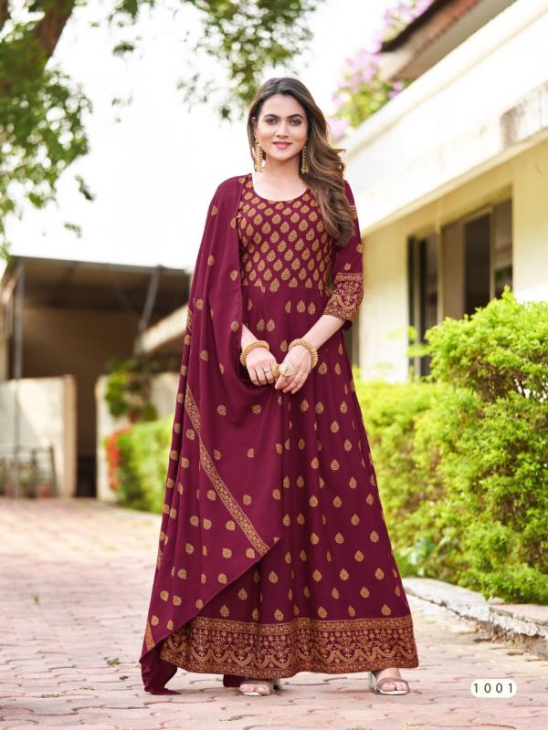 Banwery Paridhi Heavy Rayon Kurti With Dupatta Collection